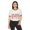 Unisex Cotton Ringer T-Shirt - "The Truth Always Wins"