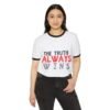 Unisex Cotton Ringer T-Shirt - "The Truth Always Wins"